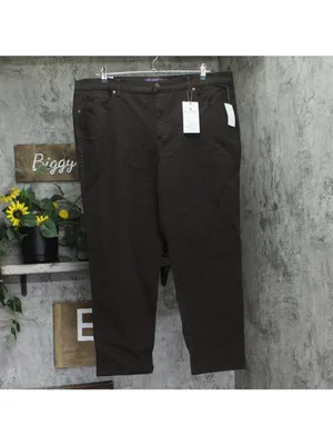 NWT Gloria Vanderbilt Amanda Classic Straight Leg Jeans Coffee Roast Brown 20W thumbnail 2