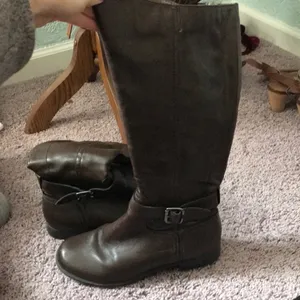 Hush Puppies Dark brown real leather boots thumbnail 2