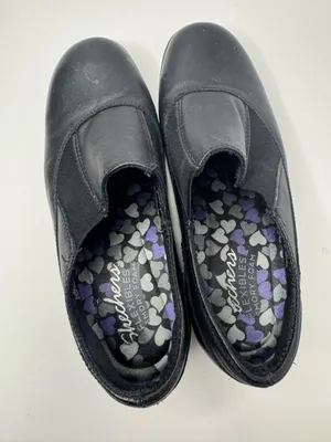 Skechers Black Leather Memory Foam Comfort Loafers Women's Size 8.5 thumbnail 3