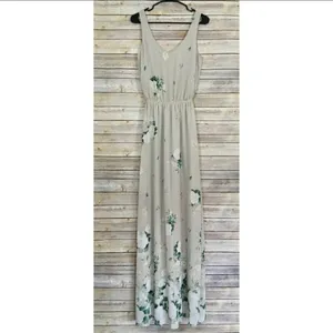 NWT Show Me Your MuMu floral maxi dress beige MEDIUM bohemian Bridesmaid prom thumbnail 2