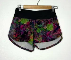 Lululemon Vivid Floral Tone Multi / Graphite Grey‎ Speed Up Mid-Rise Lined Short thumbnail 1