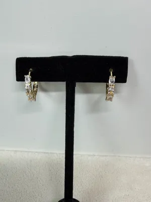 Florentine Huggie Hoop Earrings Gold thumbnail 4