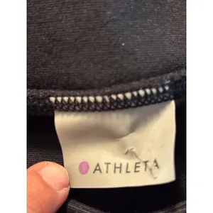 Athleta Black Knit Mini Skirt XXS Stretchy Tiered Seam Front Zip Pockets thumbnail 2