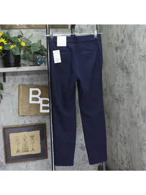 NWT A New Day High Rise Skinny Ankle Elastic Waist Pull On Pants Navy Blue 4 thumbnail 3