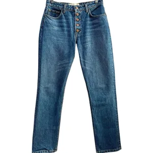Reformation Winona Mid Rise Straight Leg Jeans Crop Baltic Button Fly‎ Size 27 thumbnail 2