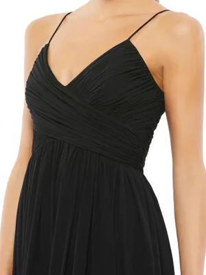 NWT Mac Duggal Ieena 70099 Faux Wrap Black Formal Dress Size XS thumbnail 2