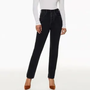 Aritzia Denim Forum Dillon High Rise Slim Black Jeans 28L Size 25 thumbnail 2