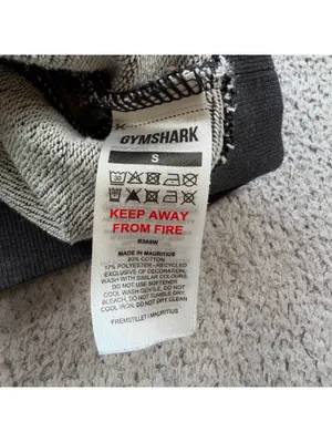 Gymshark Women’s Small Charcoal Cropped Oversized Crewneck Sweatshirt Minimal thumbnail 5