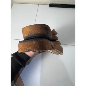 UGG Australia Leather‎ Thong Sandals Women Size 6 Brown Shearling Lined Boho thumbnail 6