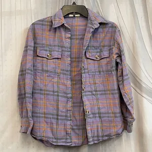 The Nines Boutique XS Purple Plaid checkered Button Down flannel thumbnail 1