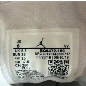 Nike White Mid-Top Leather Sneakers thumbnail 5
