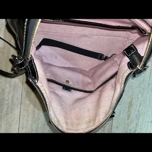 Dooney & Bourke satchel black patent leather Glossy Double Handles‎ thumbnail 6