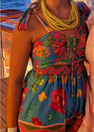Umgee Romper Floral thumbnail 1