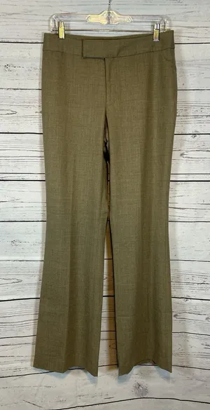 Banana Republic Harrison Pants Size 8 – Gray Brown Wool Blend – Made in Italy thumbnail 1
