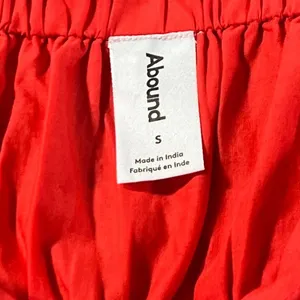Abound Babydoll Dress Womens Small Red‎ Puff Sleeve Square Neck Cotton Mini thumbnail 3