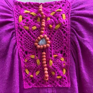 Free People New Vibes Tank Top Pink Small S Lightweight Embellished Boho NWT thumbnail 14