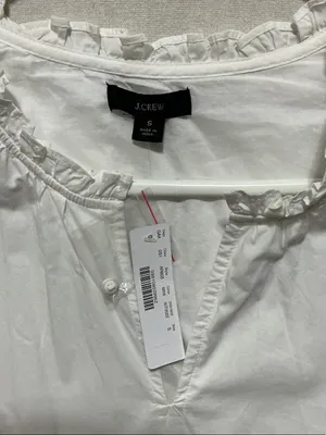 J. Crew White Ruffle Tiered Maxi Dress with Keyhole thumbnail 3