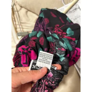 California Krush Womens Floral Mandala 2 Piece Set Black Magenta Rayon Small thumbnail 9
