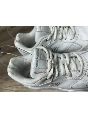 New Balance 574 Sneakers Women’s 7.5 White Breast Cancer Awareness Walking Shoes thumbnail 2