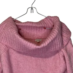Anthropologie Pilcro Women's Sweater‎ Knit Chunky Cowl Neck Pullover Pink Medium thumbnail 2