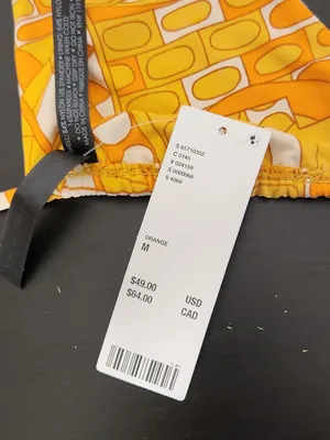 Out From Under Urban Outfitters Orange Retro Print Bikini Top Size Medium NWT thumbnail 6