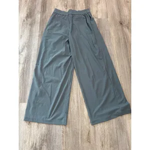 Athleta Womens Wide Leg Pleated Trousers Blue Gray Size 8 Stretch Travel Pants thumbnail 3