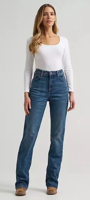 Wrangler’s High Rise Rodeo Bootcut Riding Jeans thumbnail 1
