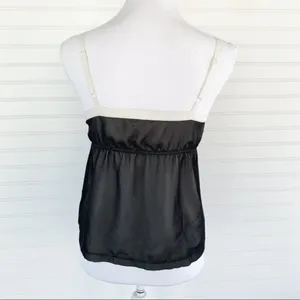 Elle Colorblock Empire Waist Camisole‎ XS Black Cream Adjustable Straps thumbnail 5