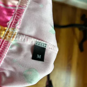 Women's Pink Satin Short Pajama Set with Cocktail Print thumbnail 4