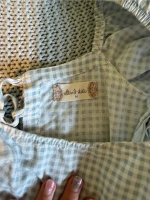 Altar'd State Light Blue and White Gingham Dress thumbnail 3