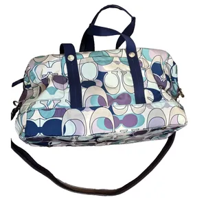 Coach Womens Tote Travel Bag Multicolor Kyra Soho Print F77285‎ Blue Purple Grey thumbnail 1