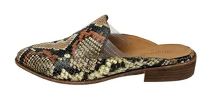 Madewell Frances Snake Skin Embossed Leather Pointed Toe Loafer Flat Mules 9.5 thumbnail 1