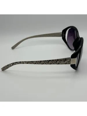 Guess Women's Black Oversized Sunglasses with Patterned Arms thumbnail 7