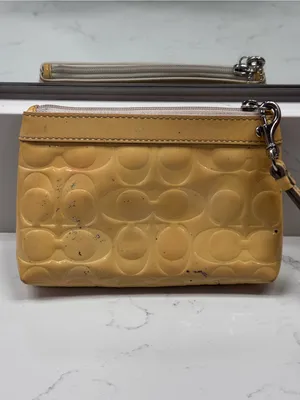 Coach Signature Print Patent Leather Wristlet thumbnail 3