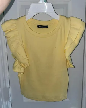 ZARA Ruffle Sleeve Top thumbnail 1
