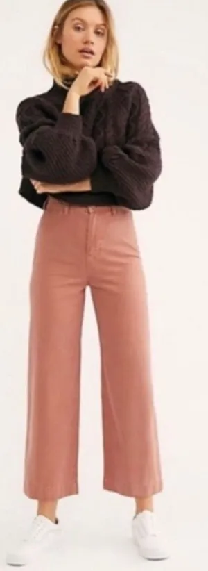 Free people patti pant in rust thumbnail 1