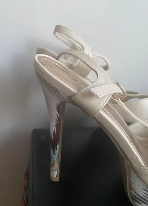 Beige Funky High Heeled Platforms thumbnail 2