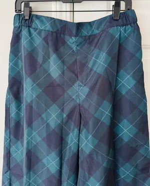 Anthropologie Maeve Taffeta Cropped Plaid Wide-Leg Pants, Size M thumbnail 8