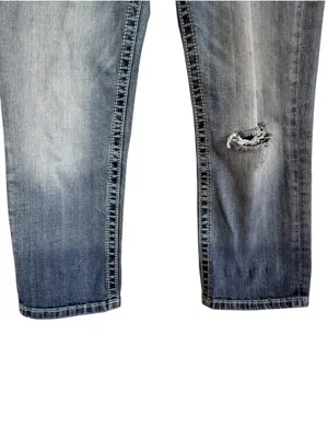 Miss Me Signature Cuffed Capri Jeans Womens 30 Rhinestone Flap Pocket Y2K thumbnail 2