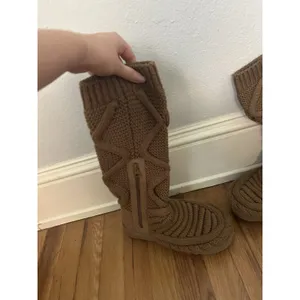 Ugg Classic Women’s Tall Chunky Knit Boot Size 6 Chestnut Brown Fall Winter thumbnail 2