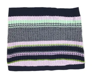 Aerie Knit Tube Top Bandeau Cotton Blend Navy Green Purple Womens Small thumbnail 1
