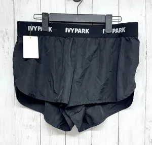 Ivy‎ Park Short Women Size Large Black Athletic Elastic Waist Logo Shorts Casual thumbnail 1