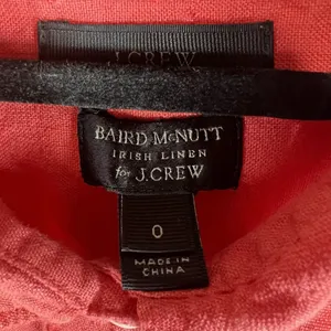 J‎ Crew Baird McNutt Top Size 0 Womens Red Short Sleeve Shirt Linen Button Beach thumbnail 5