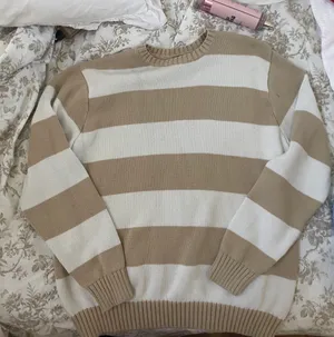 Brandy Melville Tan Striped Sweater thumbnail 1