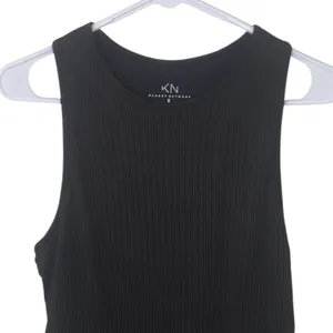 KN Klassy Network Large Black Ribbed Bram Bodysuit Snap-Button thumbnail 2