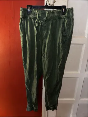 SO Goods For Life High Rise Paperbag Utility Joggers Olive Green Olive Army XL thumbnail 2