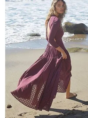 Free People Sea Me Maxi Dress Size S thumbnail 1