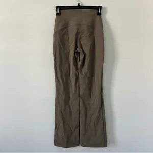 Lululemon Smooth Fit High Rise Flare Leg Pull On Casual Neutral Pants Tan 27in 0 thumbnail 3