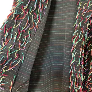 VINTAGE ICING Confetti Fringe Yarn Blazer Jacket thumbnail 3