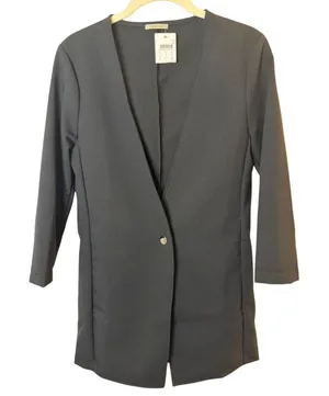 NWT Intimissimi 3/4 Sleeves Black One Button Blazer Women's sz. M thumbnail 1